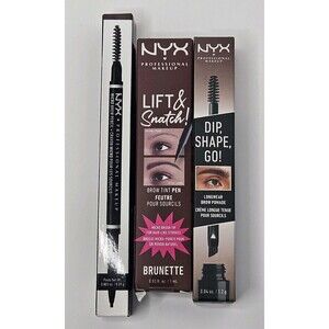3 SEALED NYX  BRUNETTE Eyebrow Sets, Micro Brow Pencil, Tint Pen & Pomade New